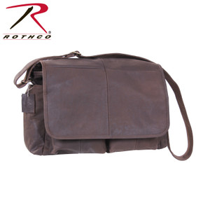 Rothco Brown Leather Classic Messenger Bag Rothco Brown Leather Classic Messenger Bag