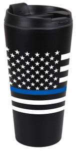 Rothco Thin Blue Line Flag Travel Mug Rothco Thin Blue Line Flag Travel Mug