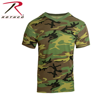 Rothco Womens Long Length Camo T-Shirt - Woodland Camo 2XL