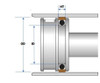 MPST, PS1850, 2-Piece Bronze Filled PTFE Piston Seal Diagram