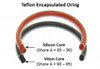 Teflon Encapsulated O-Ring, Silicone Core, AS568 Series