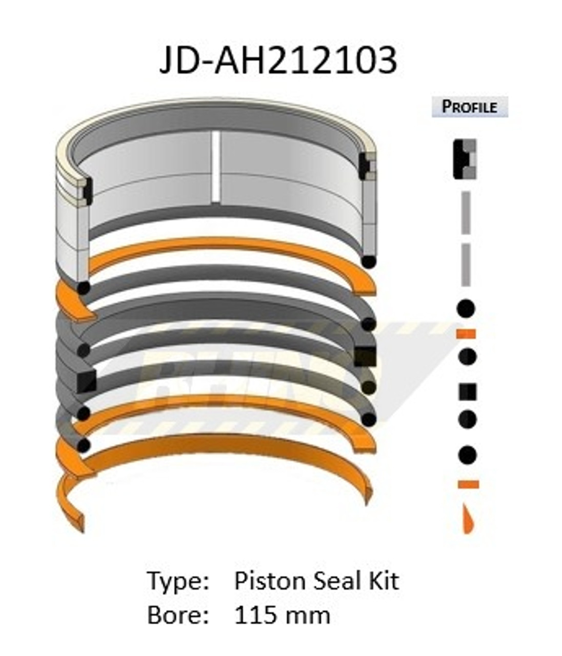 JD-AH212103, John Deere Seal Kit