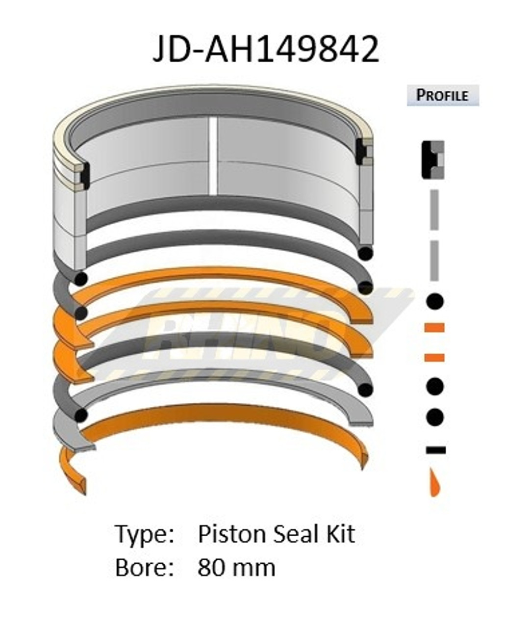 JD-AH149842, John Deere Seal Kit