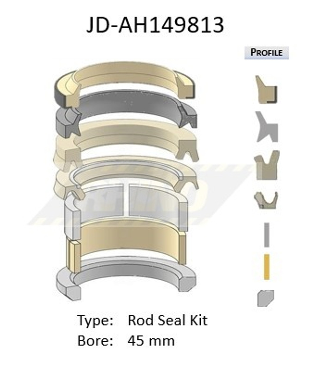 JD-AH149813, John Deere Seal Kit