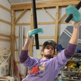 Athlete using Donuts on pipes