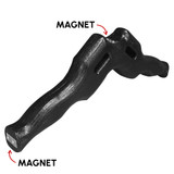 Graphic showing where magnets are on Magnetic Bat Graphic showing where magnets are on Magnetic Bat
