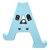 A Cradle in light blue front view A Cradle in light blue front view