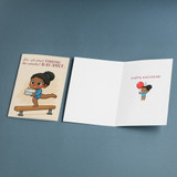 Balance Beam Birthday Card