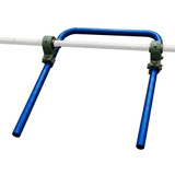 Blue Staple on pipe