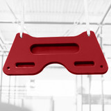 Red Game Over hanging from straps on rig