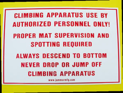 Climbing Rope Safety Sign
