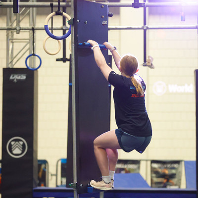Athlete using Swinging Door