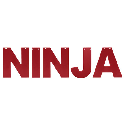Ninja Letters spelling out NINJA in red