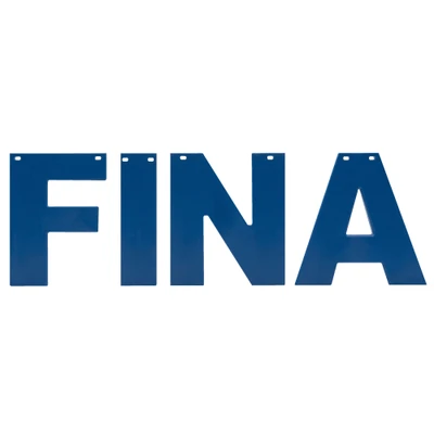 Ninja Letters spelling out FINA in blue
