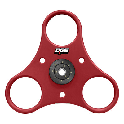 Red Fidget Spinner with embedded polymer bearing