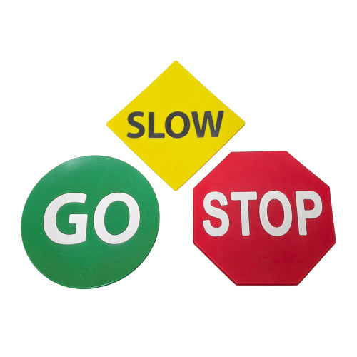 Group of Poly Traffic Signs