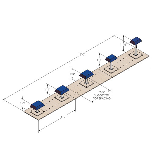 Diagram of Ground Plates with Ascending Steps Diagram of Ground Plates with Ascending Steps