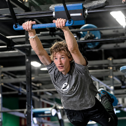 Athlete using Hanging Trapeze
