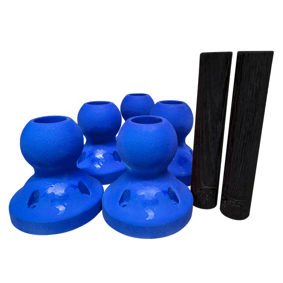Peg Grasper 5-pack in blue with black pegs