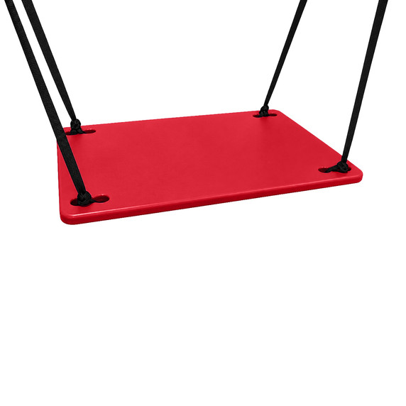 Red HDPE Mini Unstable Bridge with Straps