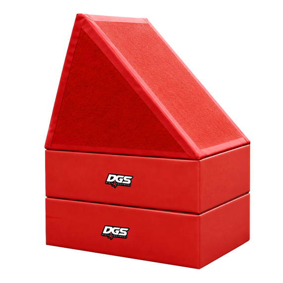 Red Angled Step with Red Risers