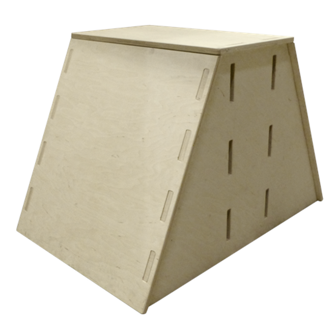DEMO 2-Sided Trapezoid Pop Up Parkour Box