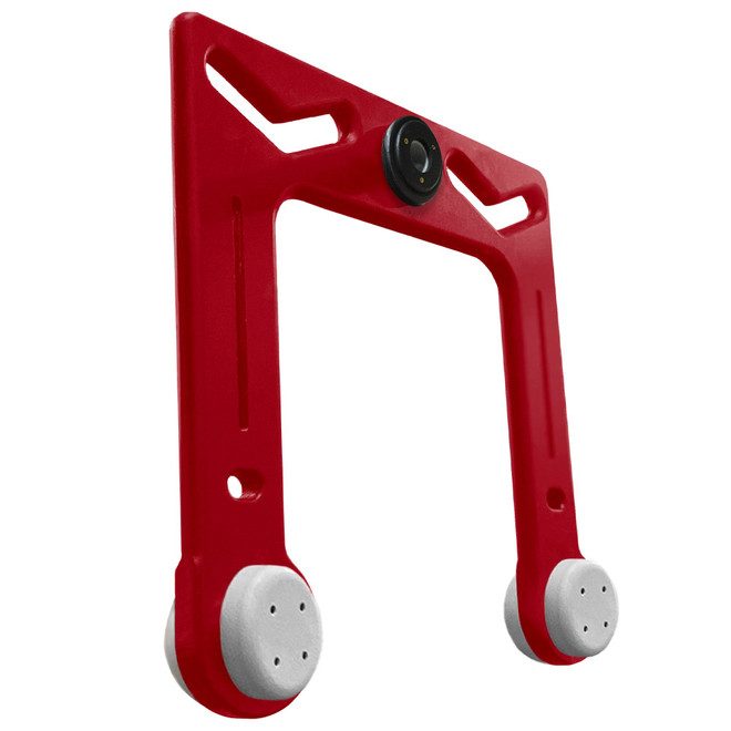 Red Music Note with White Wood Cliffhangers