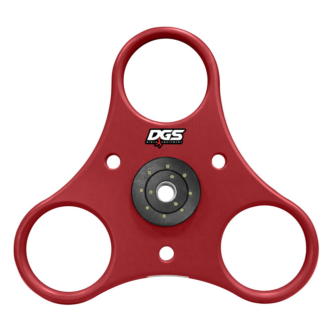 Red Fidget Spinner with embedded polymer bearing