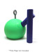 Peg ball in lime green with purple pegs