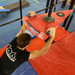 Athlete using Red Pizza Slice