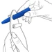 Diagram of using grip sander