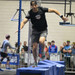 Athlete running across Block Run