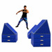Athlete using Angled Steps sitting on top of Angled Step Risers