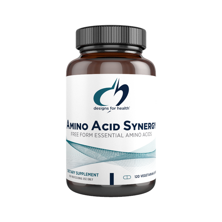 Amino Acid Synergy is useful as a general supplement for individuals whose diets may be insufficient in quality protein, such as athletes who require additional amino acids to maintain or achieve greater lean body mass or for individuals who have confirmed amino acid deficiencies from metabolic testing. Amino Acid Synergy provides a mixture of essential amino acids in the free-form, meaning they are immediately available for absorption and can be put to metabolic use much more readily and rapidly as compared with amino acids contained in dietary protein.

Recommended Use: Take 4 capsules per day between meals or as directed by your health-care practitioner.