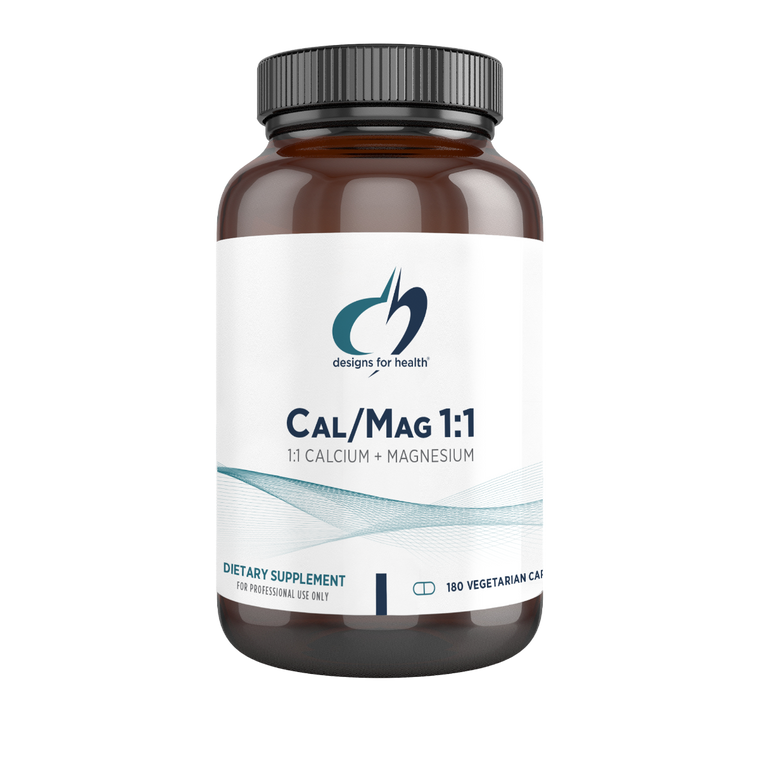 Cal/Mag 1:1 provides calcium and magnesium in equal amounts, with 200 mg of each mineral per serving of 2 capsules. Although the most commonly recommended dietary ratio of calcium to magnesium is 2:1, magnesium depletion has become very common in the U.S. Many components of the modern lifestyle increase magnesium loss, including stress (physical or emotional), alcohol or coffee consumption, exercise, excessive sweating, and certain medications, such as birth control pills, various antibiotics, and common diuretics. These factors cause many individuals to require compensation for extra magnesium.