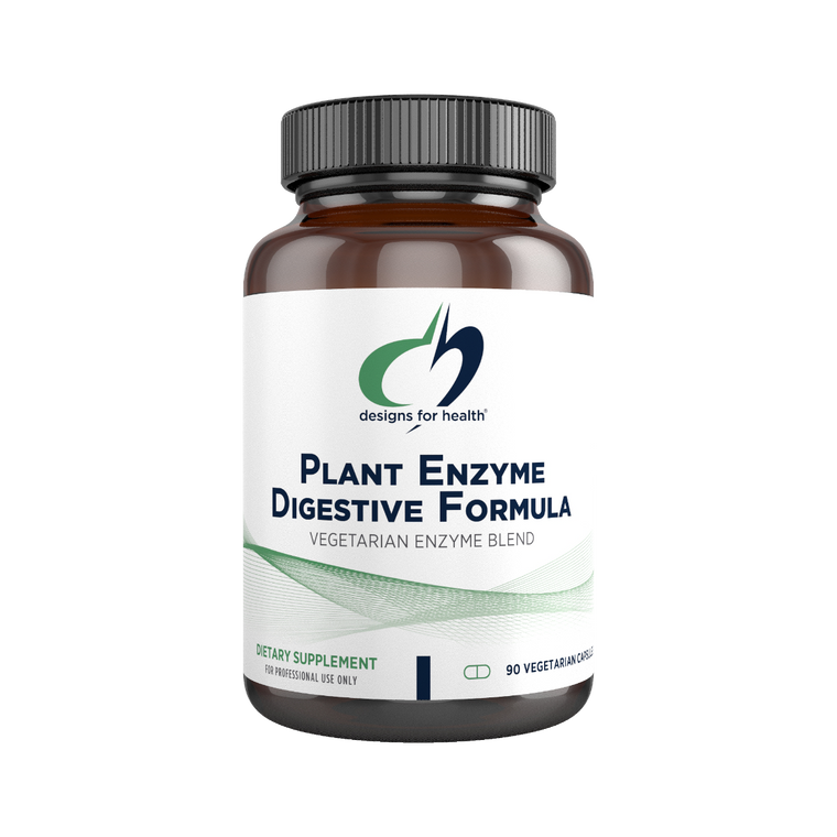 Plant Enzyme Digestive Formula is a digestive support formula ideal for vegetarians. It may be beneficial for occasional gas, bloating, irregularity, or a feeling of fullness after eating small amounts of food.*