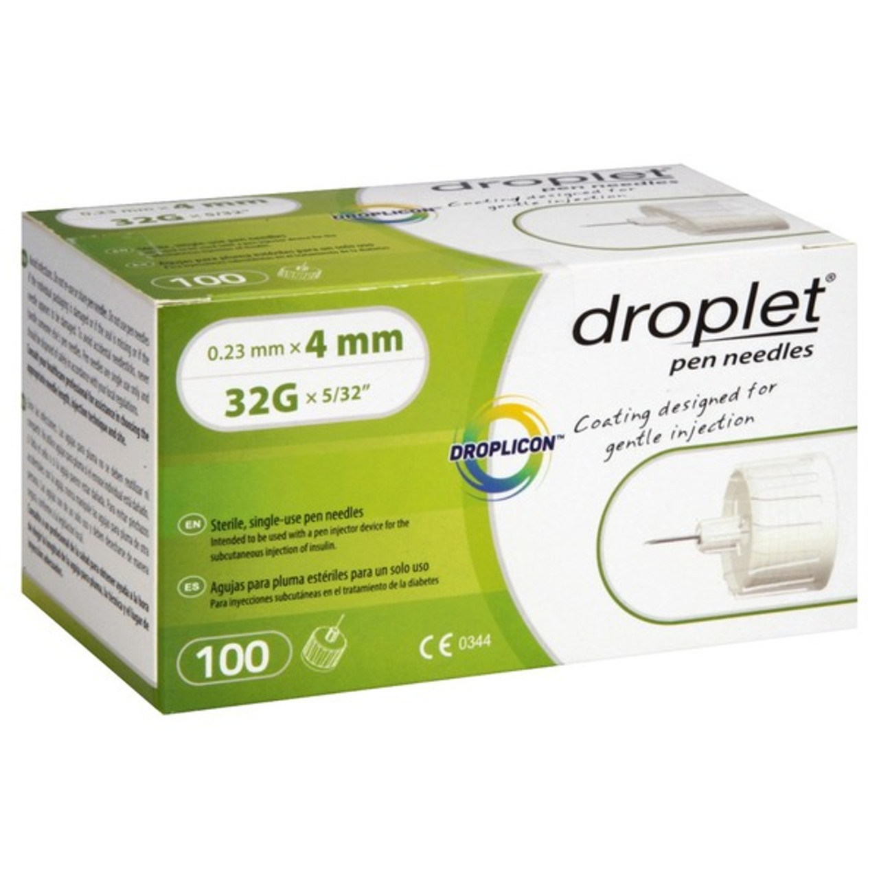 DROPLET PEN NEEDLES 31G 5MM – 100 pcs + DROPLET PEN NEEDLES 32G 6MM – 100  pcs ( free ) - Qasr Elteb