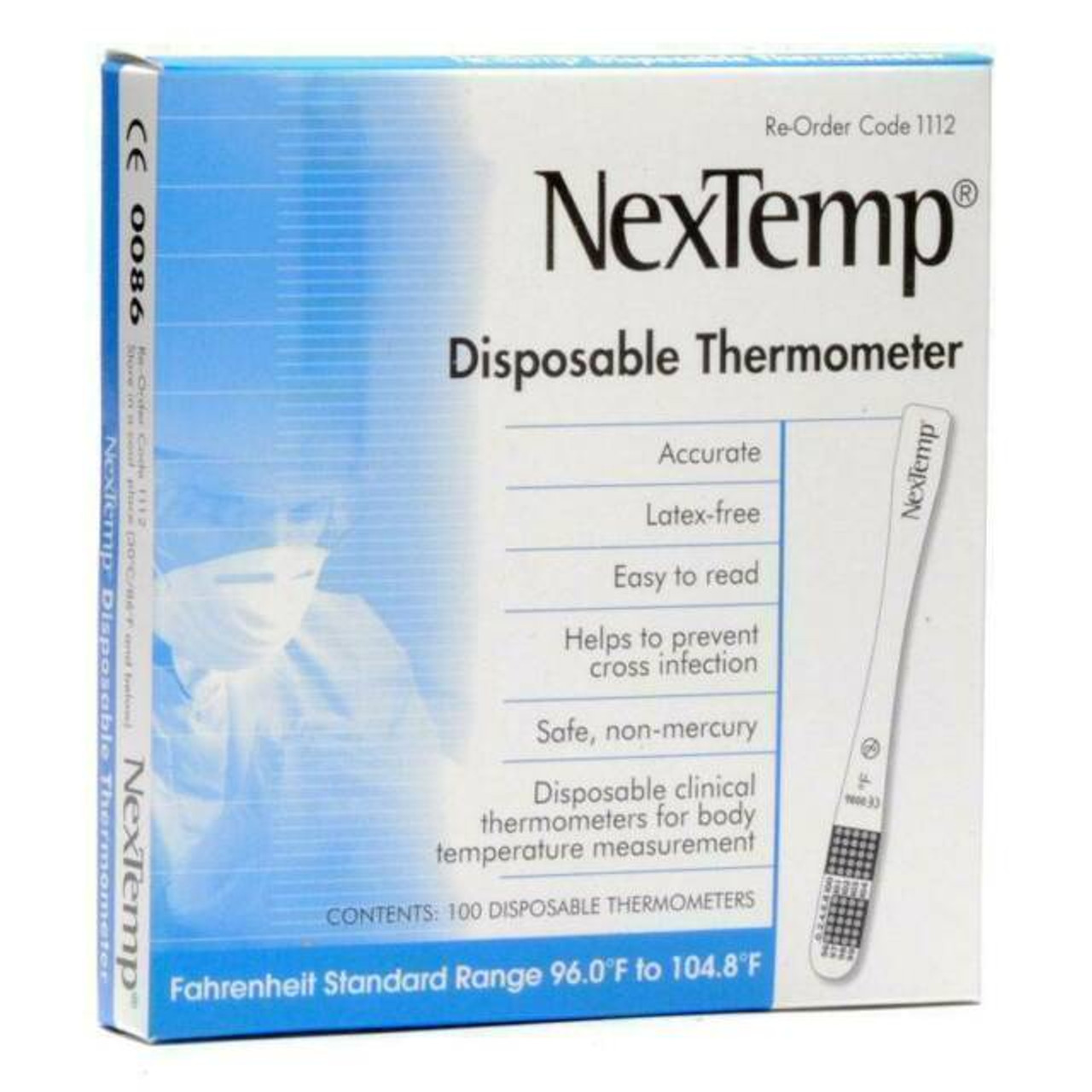 Tempa-dot Disposable Thermometer Non-sterile Bx/100