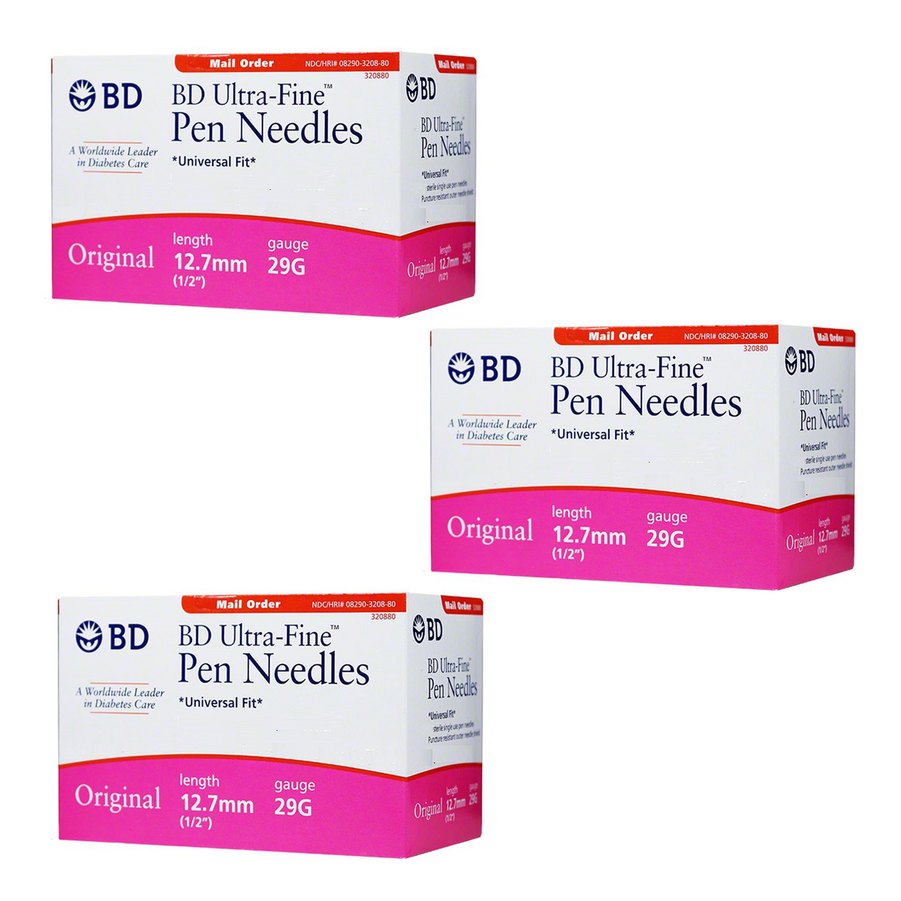 BD Ultra-Fine Mini Pen Needles 8MM 31 Gauge 5/16 3 Box of 90