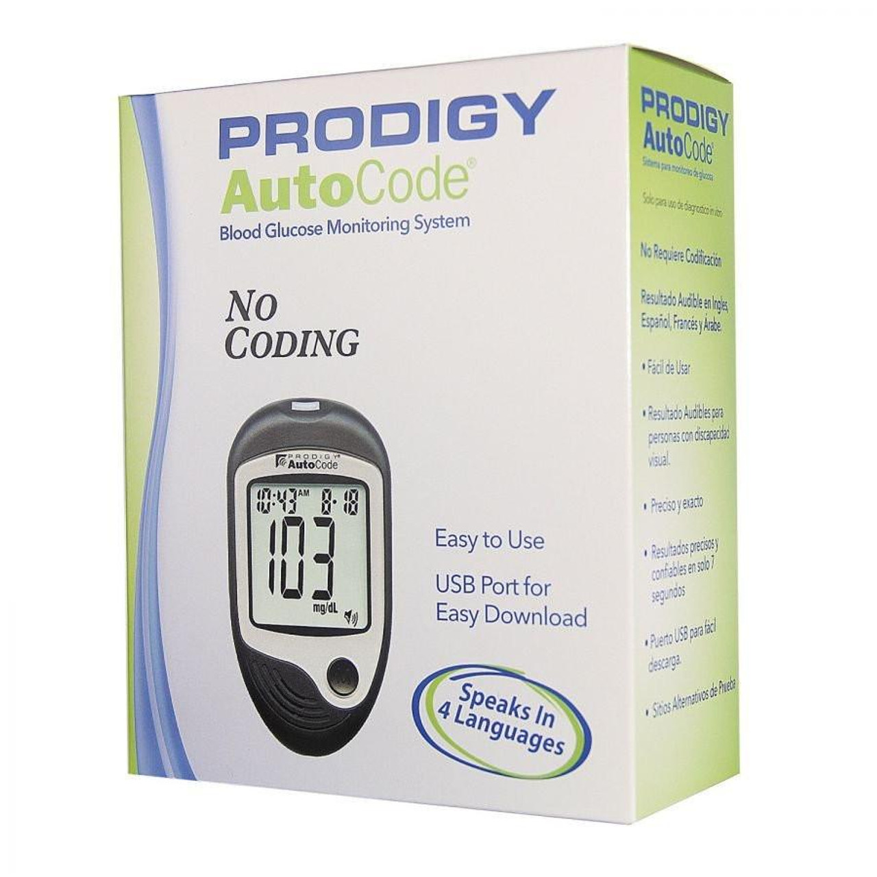 Prodigy Blood Glucose Monitoring System with 50 Test Strips, Lancing