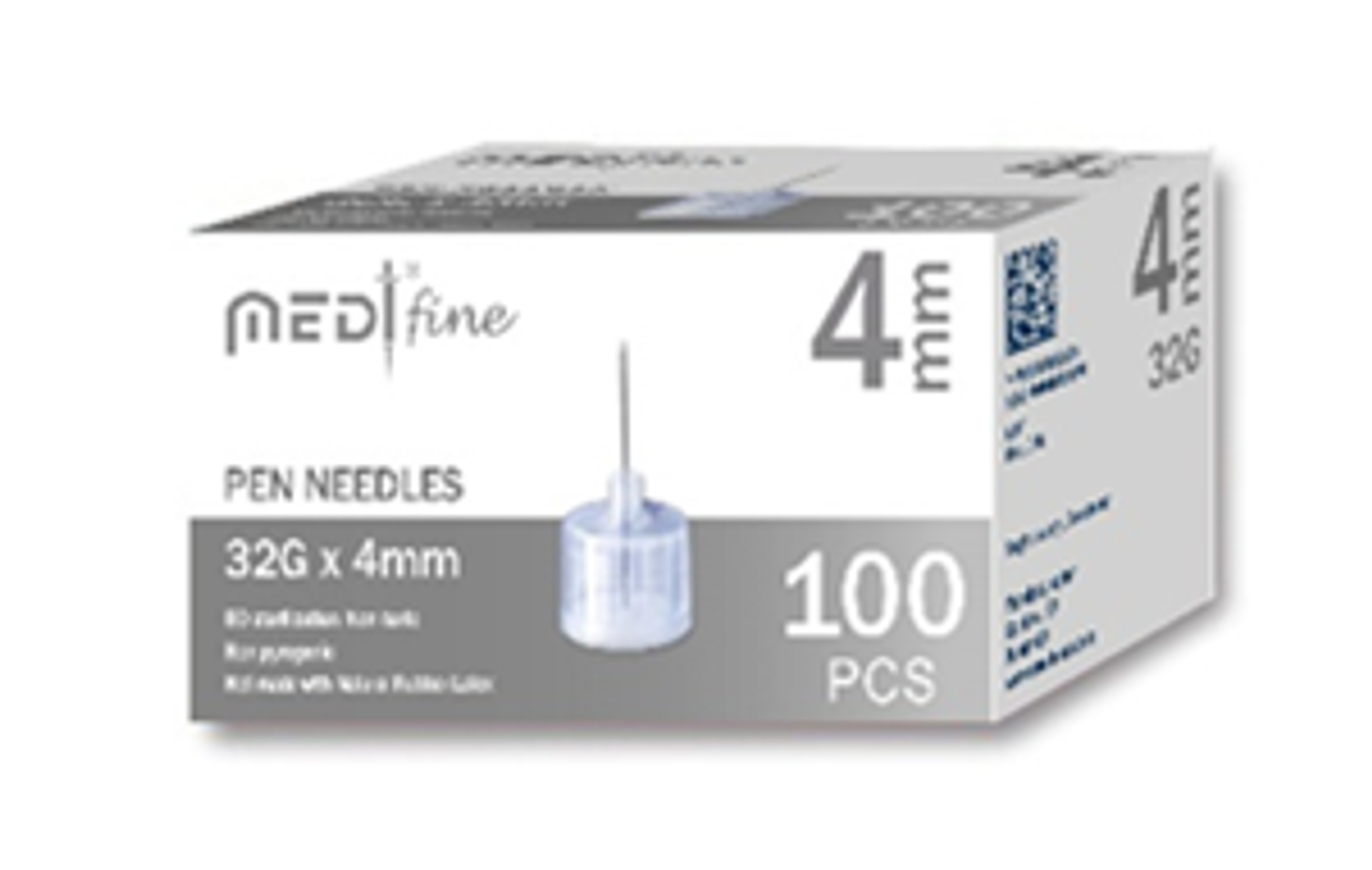  MediVena ONE-CARE Pen Needles 32G x 4 mm (5/32''), 100/bx,  Ultra-Thin for Comfortable Insulin Injection : Health & Household