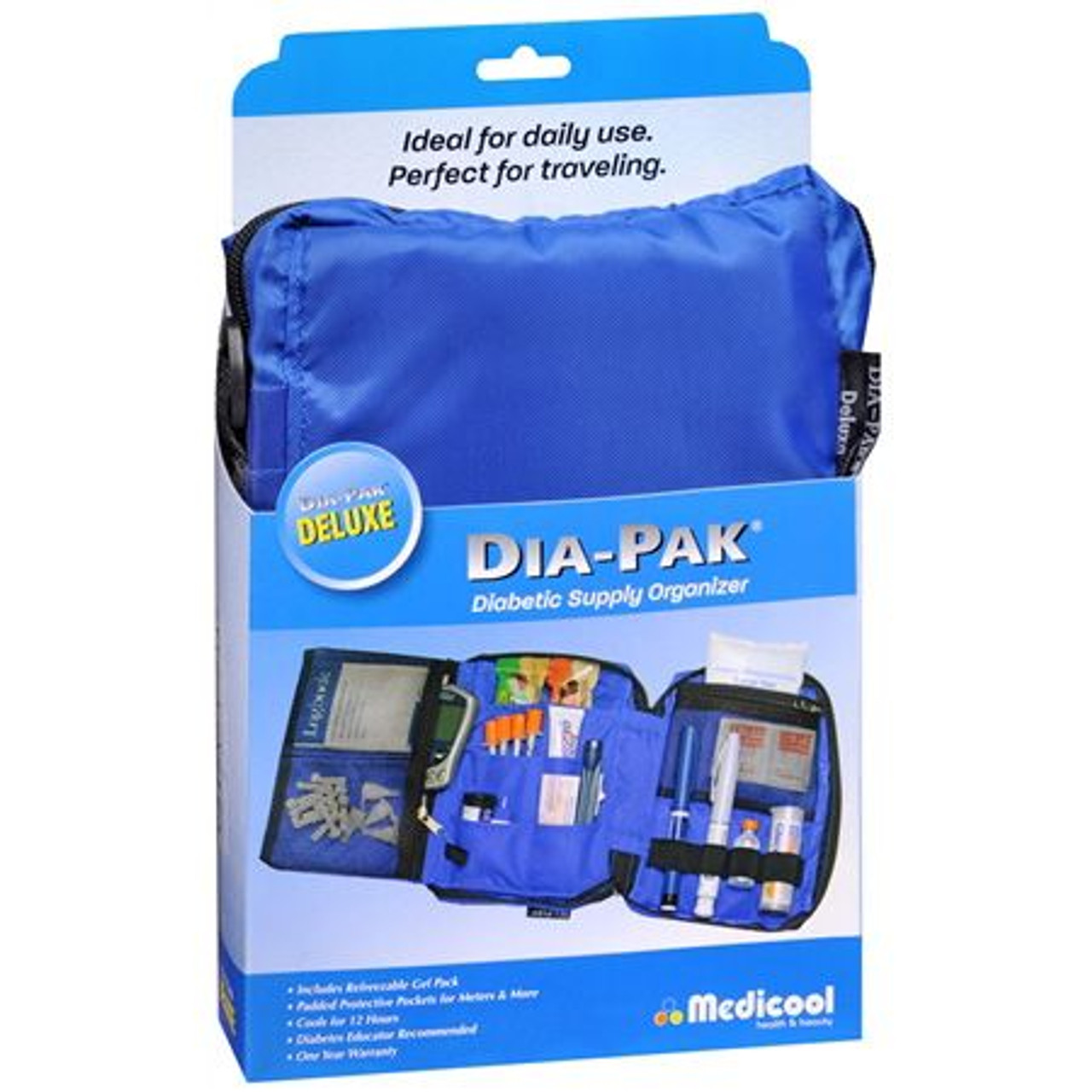 Dia-Pak Classic Diabetic Supply Organizer - Black