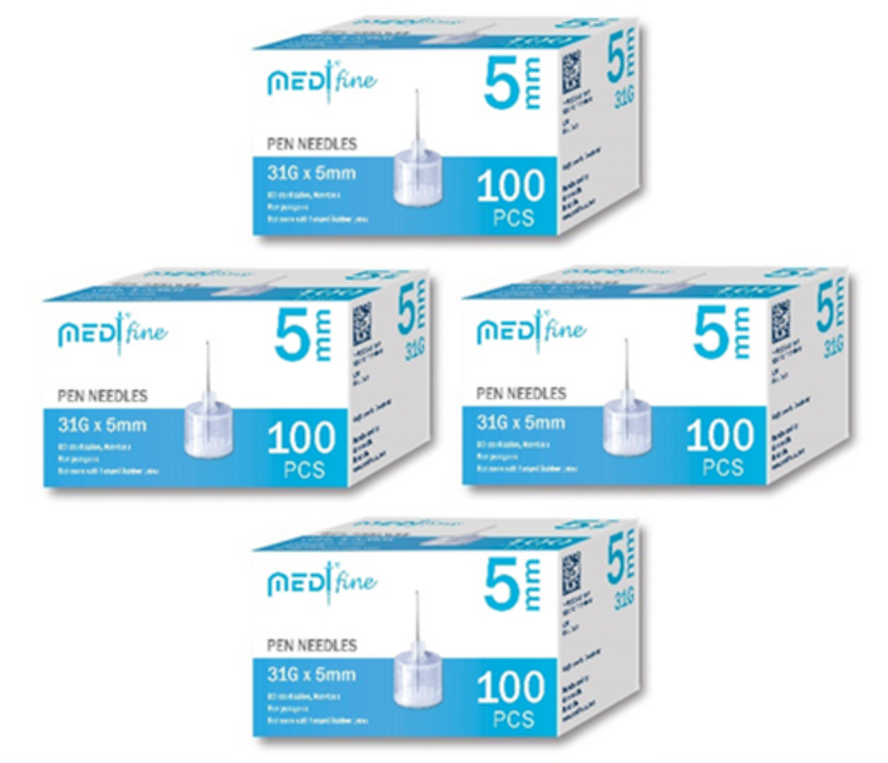 MedtFine Insulin Pen Needles (31G 8mm) 400 pieces