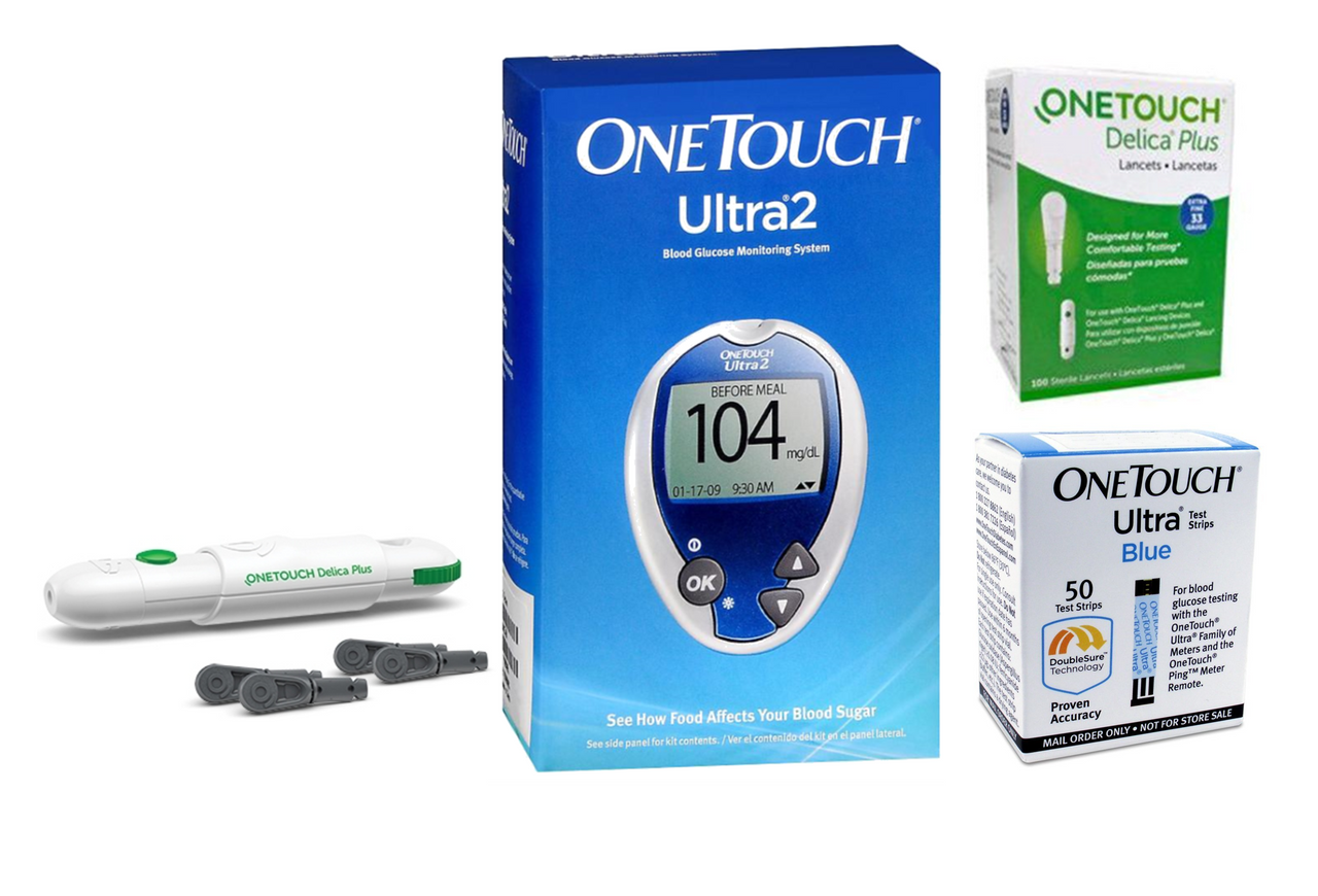 ONETOUCH Ultra Lifescan Diabète Glycémie test mg/dL kit testeur Français