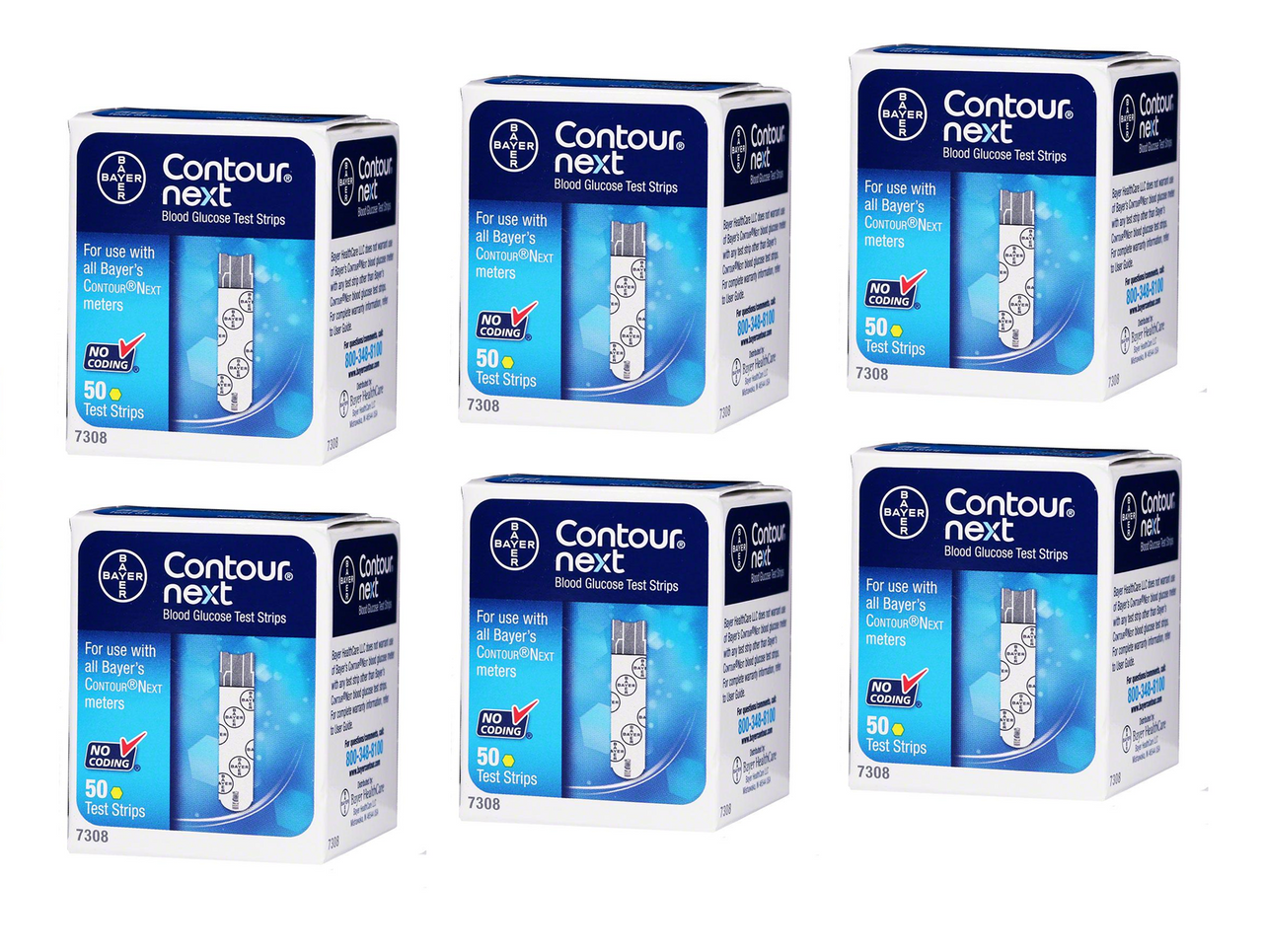 Bayer Contour Next Test Strips 50 6-pack 300 Strips