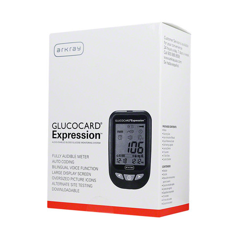 Arkray Glucocard Expression Talking Blood Glucose Meter Kit Arkray Glucocard Expression Talking Blood Glucose Meter Kit
