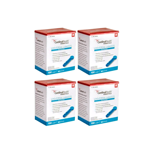 Cardinal Health ReliaMed Twist and Cap Lancets, 30G [4 Pack]