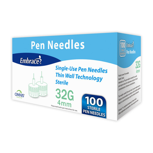 Carelife USA MedtFine Pen Needles 32G 4mm [400 ct] for Glucose Care