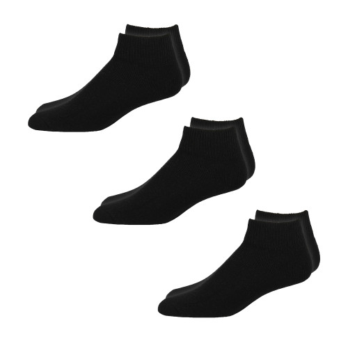 Overt Diabetic Cotton Blend Ankle Socks for optimal Circulatory Flow, Black 3 Pair Size 9 - 11 By Curative Diagnostics Overt Diabetic Cotton Blend Ankle Socks for optimal Circulatory Flow, Black 3 Pair Size 9 - 11 By Curative Diagnostics