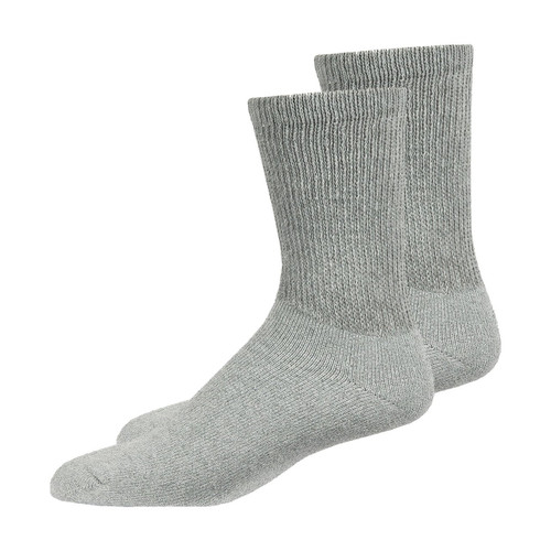 Overt Diabetic Cotton Blend Crew Socks for Optimal Circulatory Flow, Gray 3 Pair Size 9 - 11 By Curative Diagnostics Overt Diabetic Cotton Blend Crew Socks for Optimal Circulatory Flow, Gray 3 Pair Size 9 - 11 By Curative Diagnostics